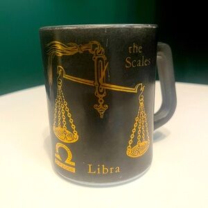 Vintage 80’s Federal Glass Horoscope Zodiac Libra Mug